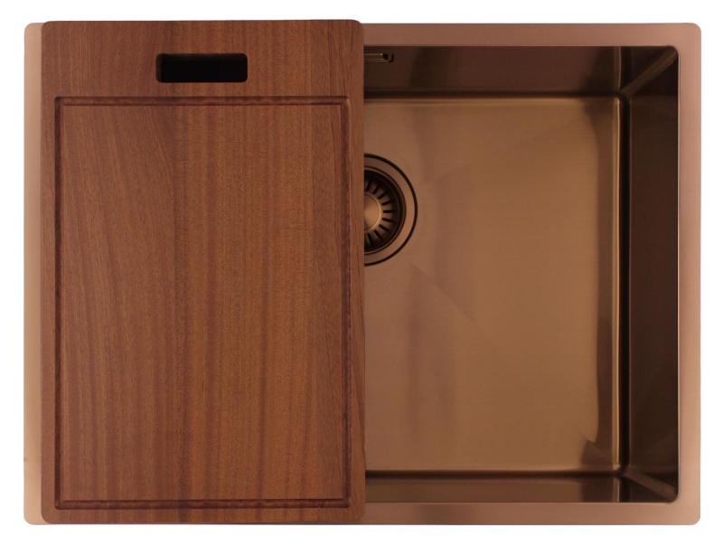 Pure.Sink Luxion Évier en cuivre 55 x 40 cm, encastrable, à encastrer à fleur ou en saillie PLX5540-62