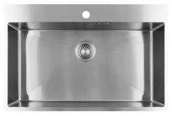 Pure.Sink Luxion Grand évier en acier inoxydable 78 x 50 cm Tapwing avec support pour robinet PLX7850T-02