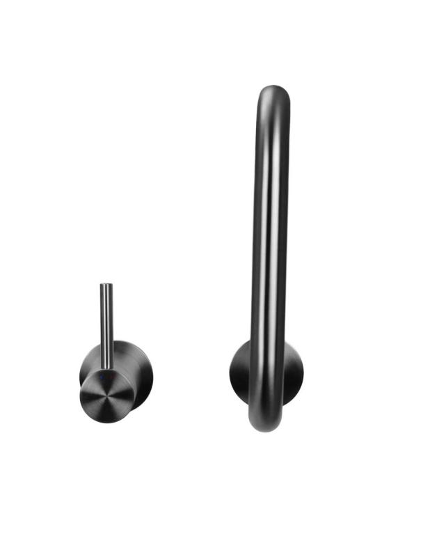 Pure.Sink Luxion Robinet de cuisine en acier inoxydable massif à 2 trous avec bec en U PLX2HU-02