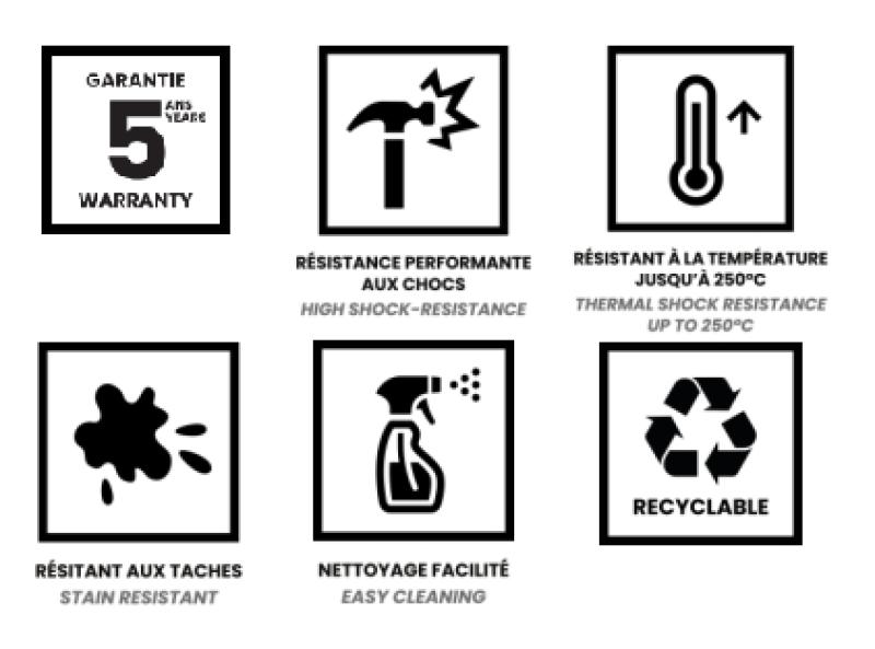 Évier grand bac Ausmann Fibre béton gris 70x40cm encastrable, à poser et à fleur avec bouchon en cuivre 1208971888