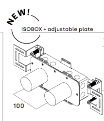 Waterevolution Mitigeur encastré pour lavabo 2 trous avec réglage T1.16.EBI