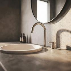 MURO TUA 2-hole sink faucet chrome with round spout 1208972104