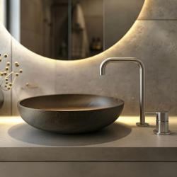 MURO TUA 2-hole sink faucet chrome with angled spout 1208972108