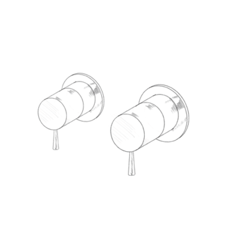 MURO TUA Mitigeur encastré mural avec inverseur chromé M1.B32.R.CR