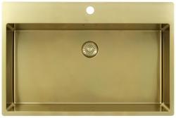 Pure.Sink Exclusivo Grand évier doré 75 x 40 cm Tapwing avec trou pour robinet PEX7540T-60