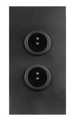 Indux Corner Colonne d'énergie avec 2 prises de courant Terre noire 1208972278