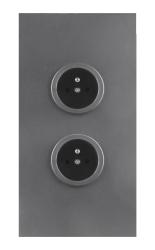 Indux Corner Colonne d'énergie avec 2 prises de courant Penaarde Gun metal 1208972282