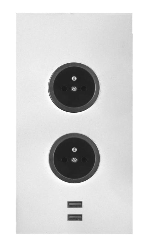 Indux Corner Colonne d'énergie avec 2 prises de courant Penaarde Blanc 1208972295