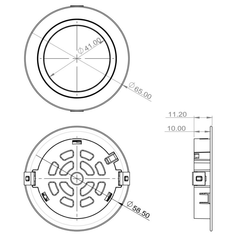 Indux Luma Petit ensemble de spots LED encastrables pour cuisine, 4 spots avec driver LED, noir 1208972325