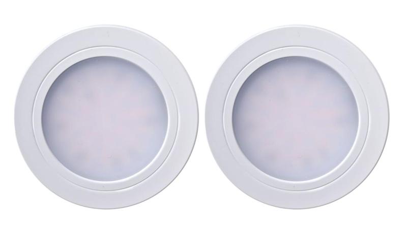Indux Luma Petit ensemble de spots LED encastrables pour cuisine, 2 spots avec driver LED, blanc 1208972375