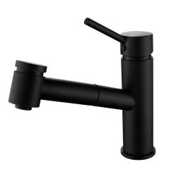 Aquanello Voss Mitigeur de cuisine noir avec bec extractible et fonction douchette BL-7200-VS