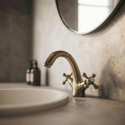 Aquanello Heritage Ascot Mitigeur lavabo classique nostalgique bronze BN-4101-HA