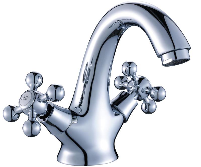 Aquanello Heritage Ascot Mitigeur de lavabo classique nostalgique Chrome CR-4101-HA