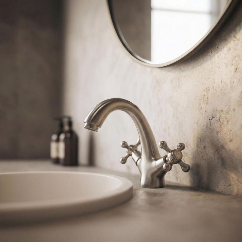 Aquanello Heritage Ascot Mitigeur lavabo classique nostalgique en acier inoxydable NB-4101-HA