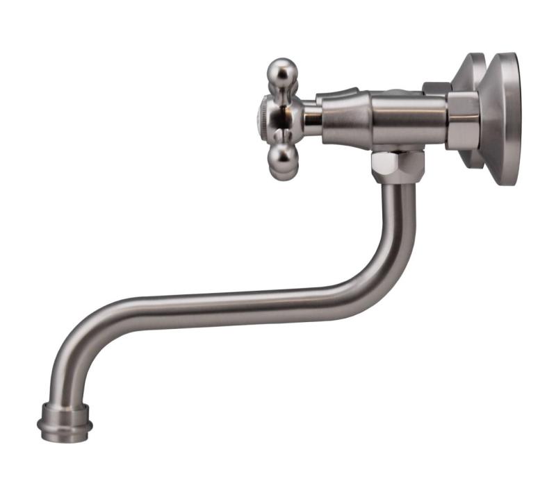 Aquanello Heritage Ascot Classic Kitchen Wall Faucet Stainless Steel NB-4111-HA