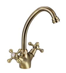 Aquanello Heritage Ascot Robinet de cuisine classique et nostalgique en bronze BN-4004-HA