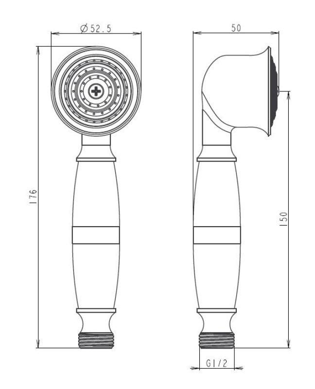 Aquanello Heritage Collection Douchette classique en bronze BN-9001-HC