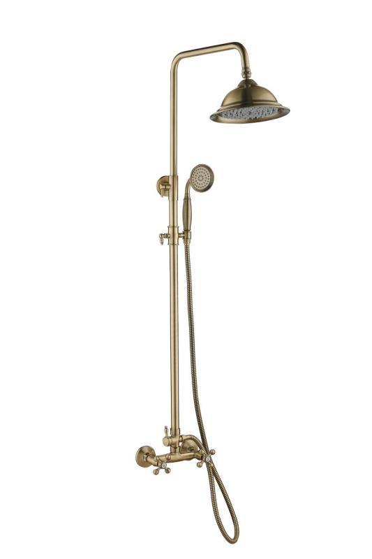 Aquanello Heritage Ascot Ensemble de douche classique Colonne de douche apparente Bronze BN-2003-HA