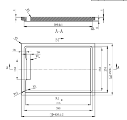 Pure.Sink Exclusivo Planche à découper en bambou 42 x 30 cm pour évier PEXCB40-24