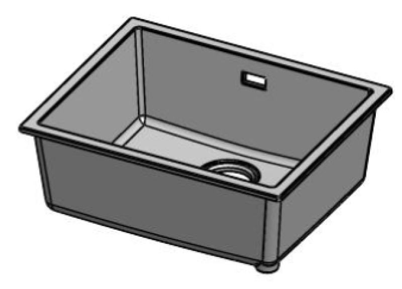 Pure.Sink Eternal Évier Quartz Beige 50 x 40 cm, à encastrer ou à poser, avec bonde couleur bronze