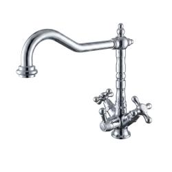 PB Robinet de cuisine nostalgique à 3 voies avec eau filtrée et boutons en forme d'étoile, chrome 1208972848