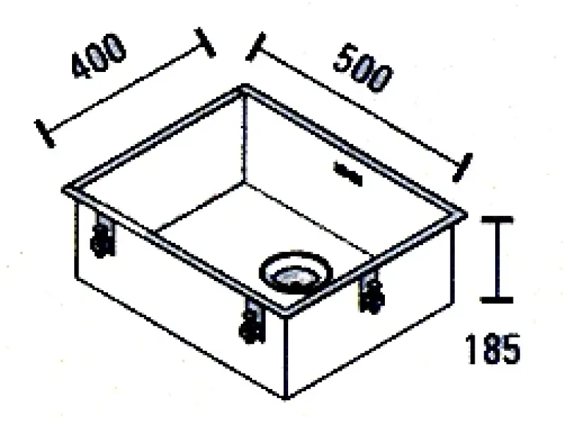 ABK Baronga 50f inox évier sous plan KS61050002 2881-BAR50f