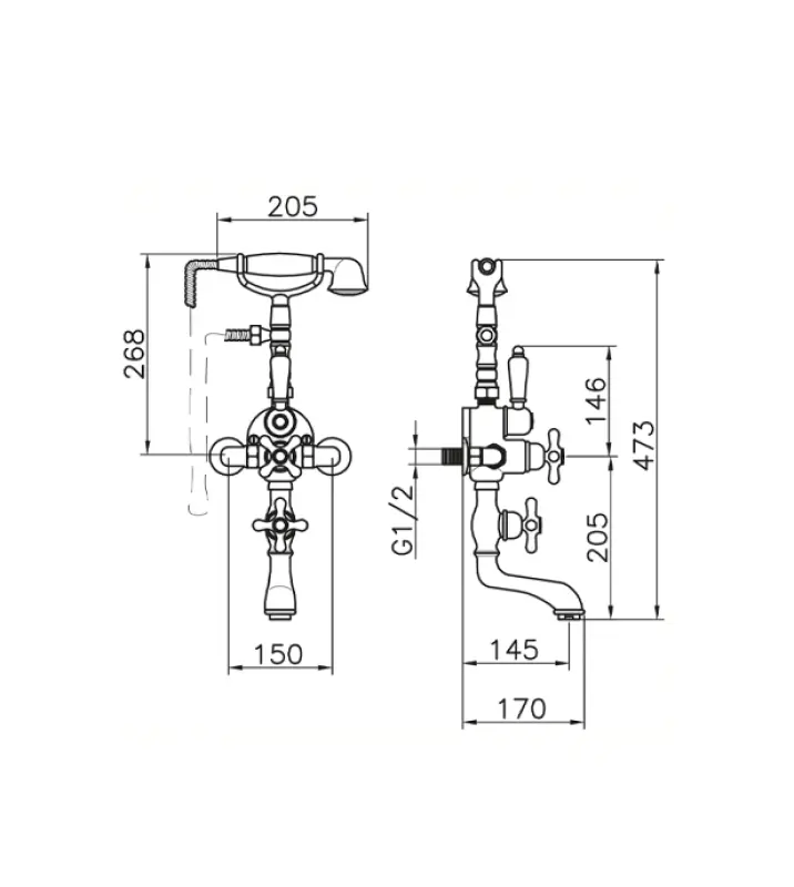 Huber Croisette Mitigeur Thermostatique Chromé 198.CS01H.CR