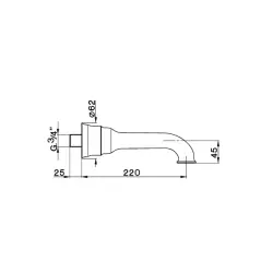 Cisal Arcana Ceramic bec 220mm AR00024227
