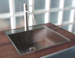 ABK Baronga 50fkvi évier en inox avec banc à trou pour robinet à fleur de peau et en surface 5366-BAR50FKVI
