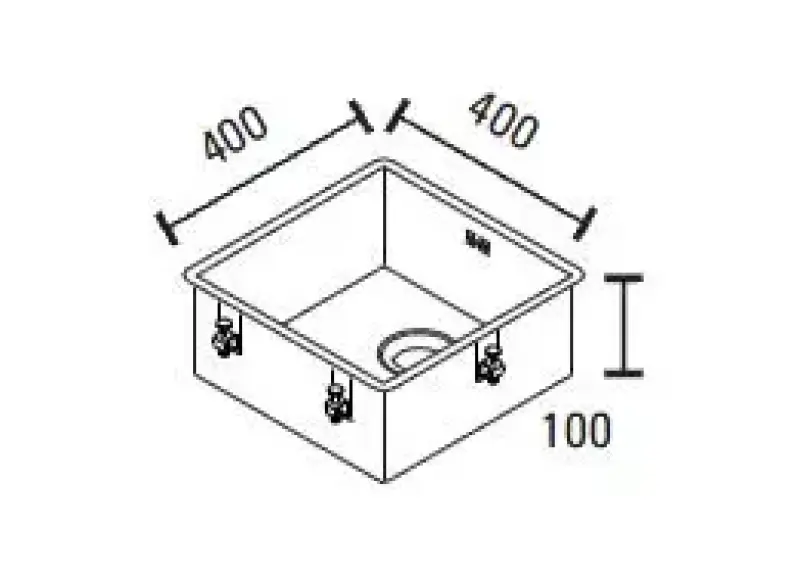 ABK Baronga 4010fvi évier inox peu profond sous plan, à fleur de plan et en surface KS61040003 6305-BAR4010vi