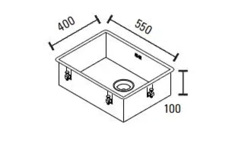 ABK Baronga 5510fvi évier extra-plat en inox pour montage sous plan, à fleur de plan et en surface KS61055003 6307-BAR5510vi