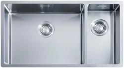 ABK Bingara grand évier 1,5 inox 50x40+20x40 cm Installation à fleur, sous plan et sur plan BIN5020FVI